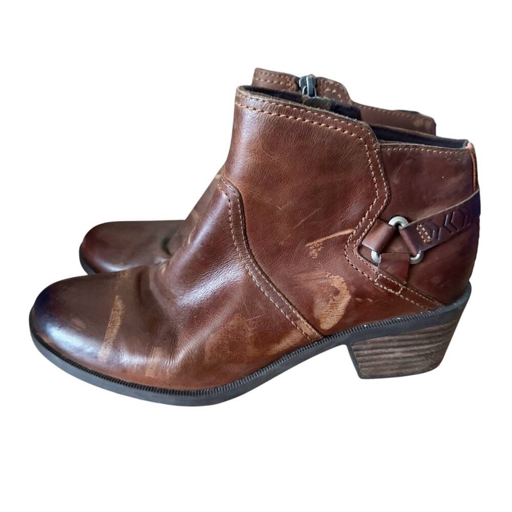 Teva foxy Womens size 9.5 shoes brown side‎ zip heel ankle boots READ MORE
